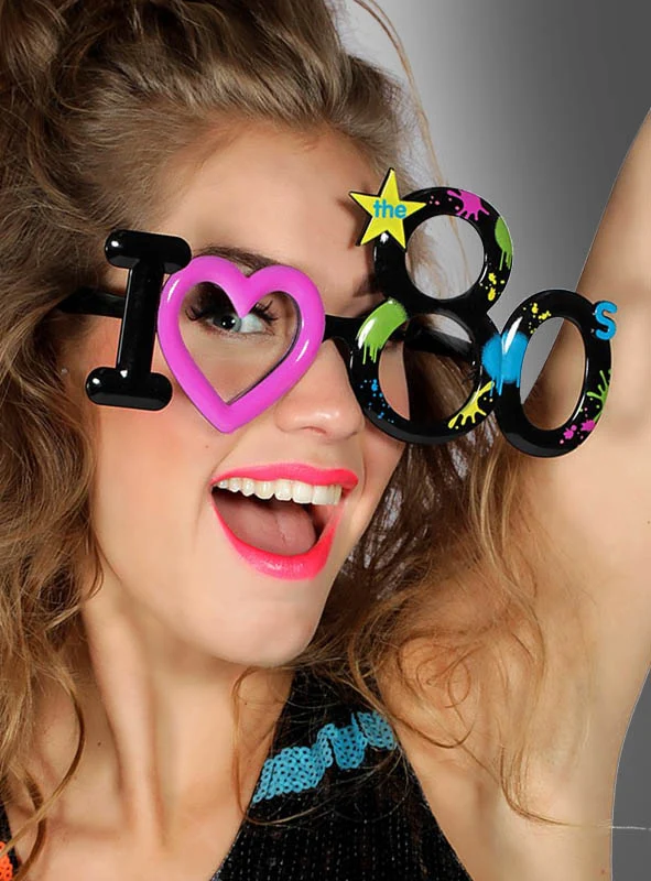 I love 80s Partybrille Unisex