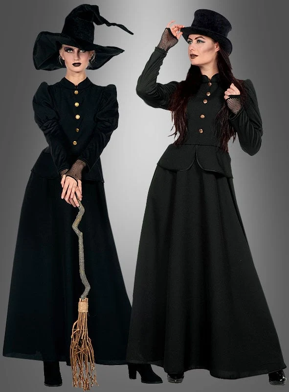 Klassisches schwarzes Kleid Hexe