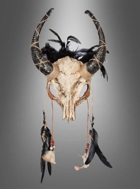 Stier Skelett Maske mit Hörner
