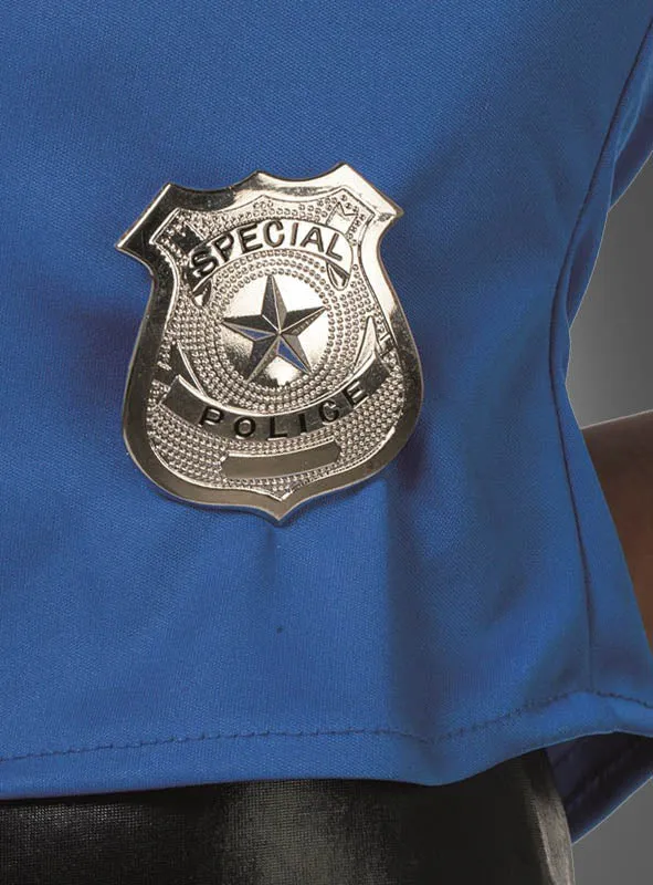 Polizei Abzeichen Metall silber