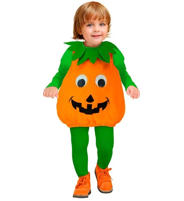 Orangefarbene Kinderkostüm „Kürbis“