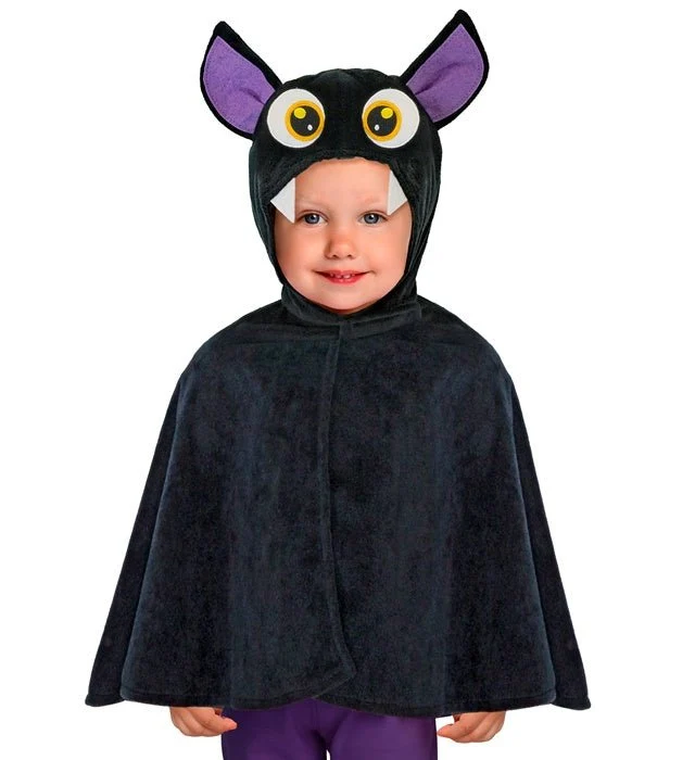 Halloween-Umhang, schwarz, Fledermaus