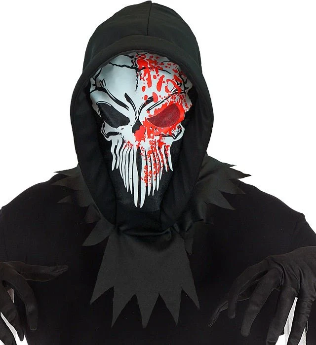Skelettmaske, blutverschmiert