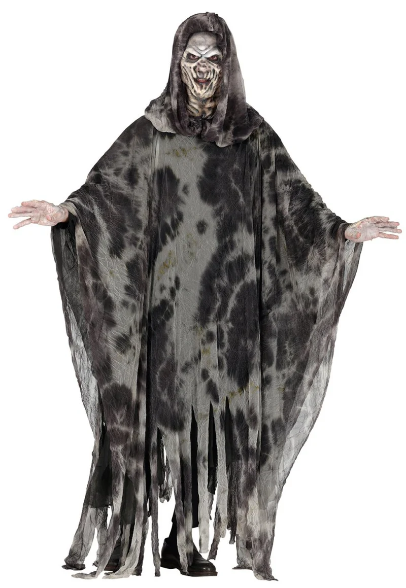 Halloween-Kostüm: Grau-schwarzer Geist