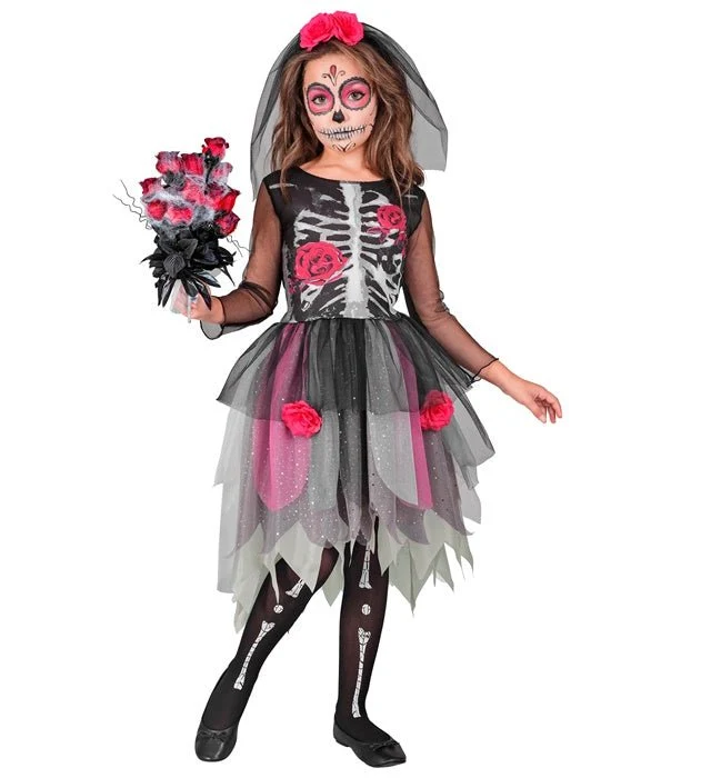 Skelett-Kleid für Mädchen