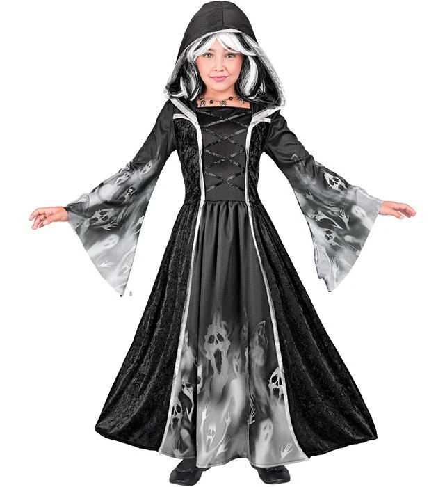 Schwarzes Kleid für Mädchen – Geister