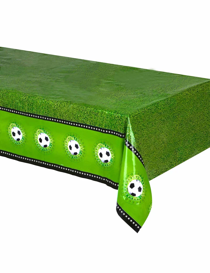 Fussball-Partytischdecke Fanartikel 130 x 180 cm Grün-schwarz-weiss
