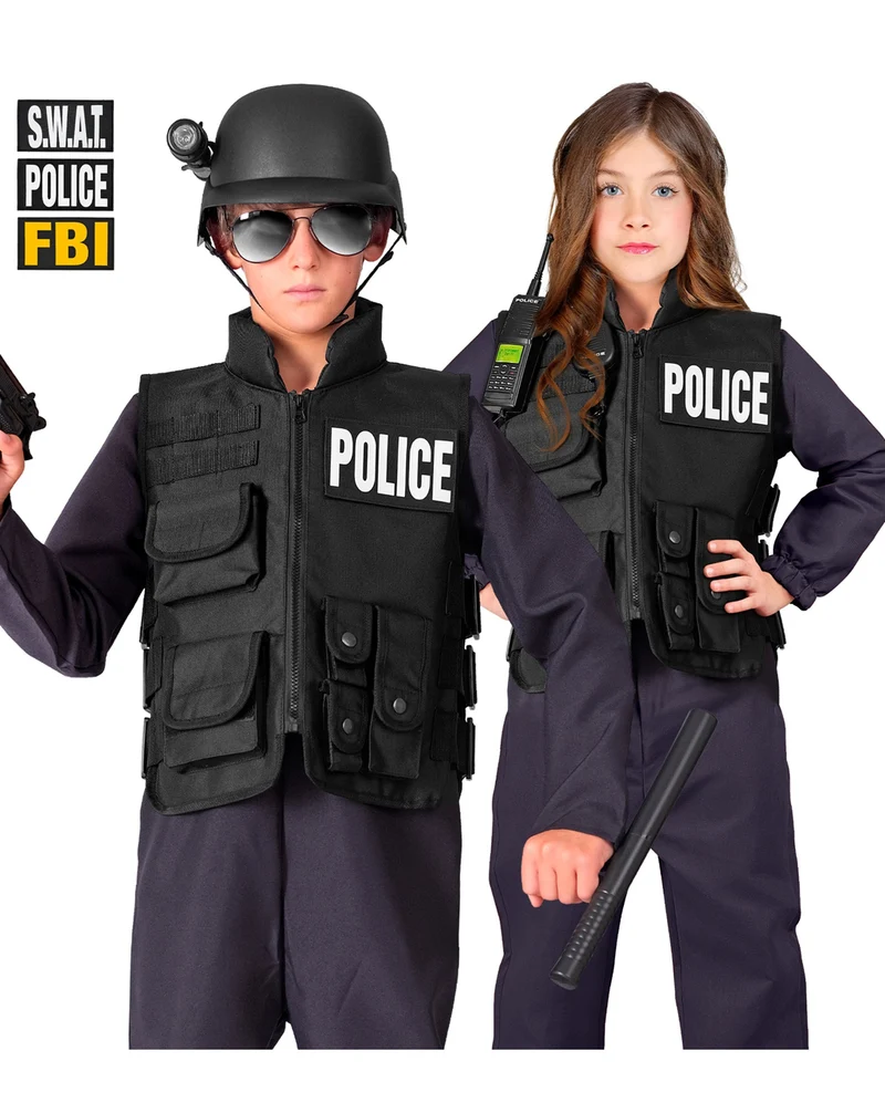 Realistische SWAT Weste Deluxe für Kinder