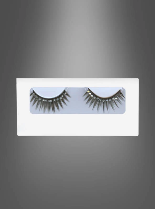 Künstliche Wimpern mit Strass
