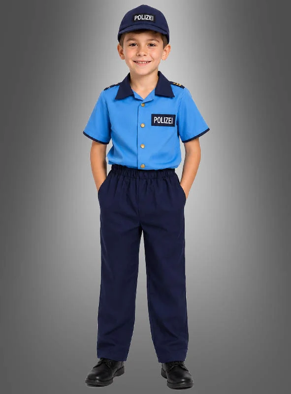 Polizeiuniform Deutschland für Kinder 3-teilig