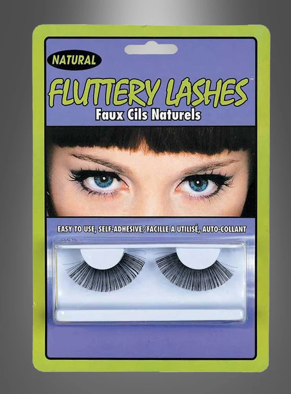 Schwarze Wimpern lang selbsthaftend