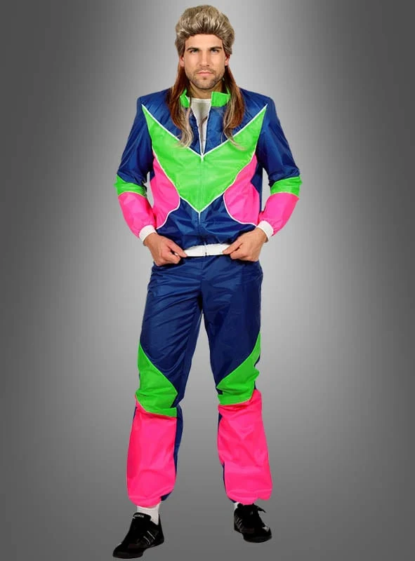 80er Jahre Neon Retro Trainingsanzug