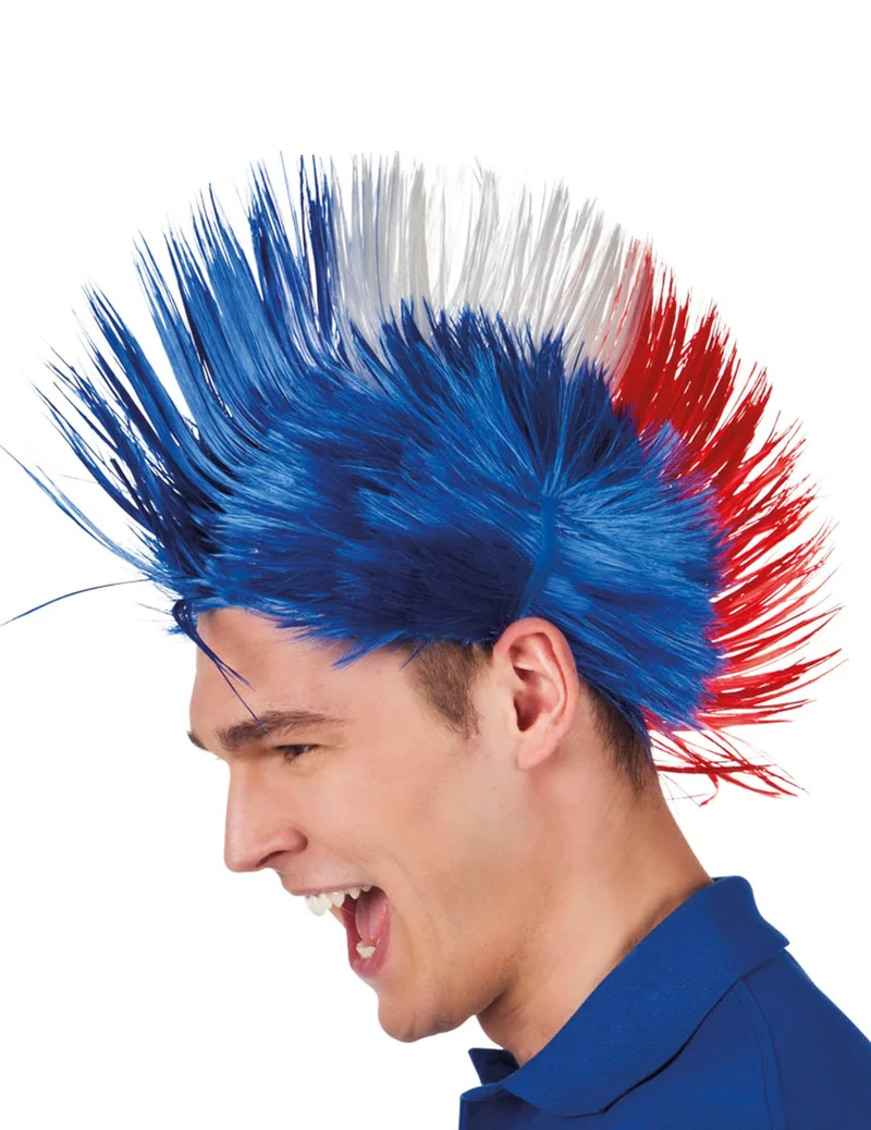 Frankreich-Punk-Perücke
