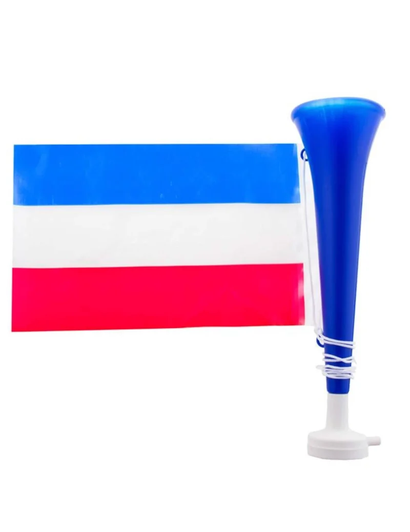 Fußball-Tröte mit Frankreich-Flagge