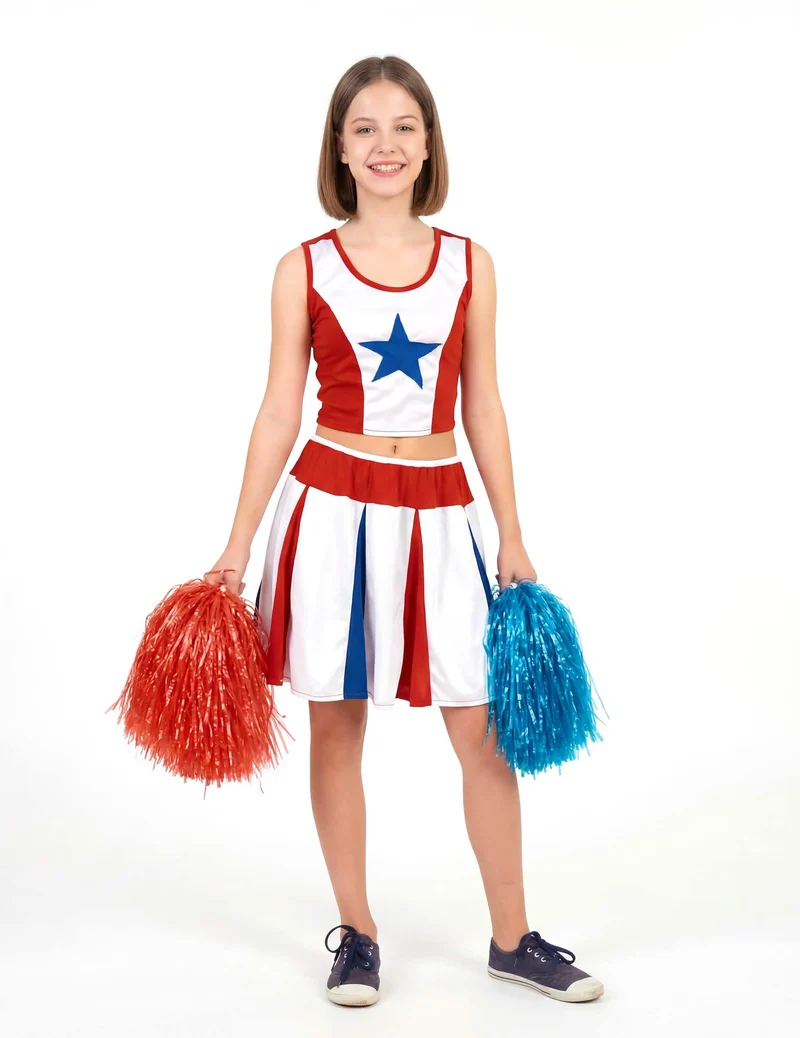 Pompom Girl Sternen-Kostüm für Mädchen