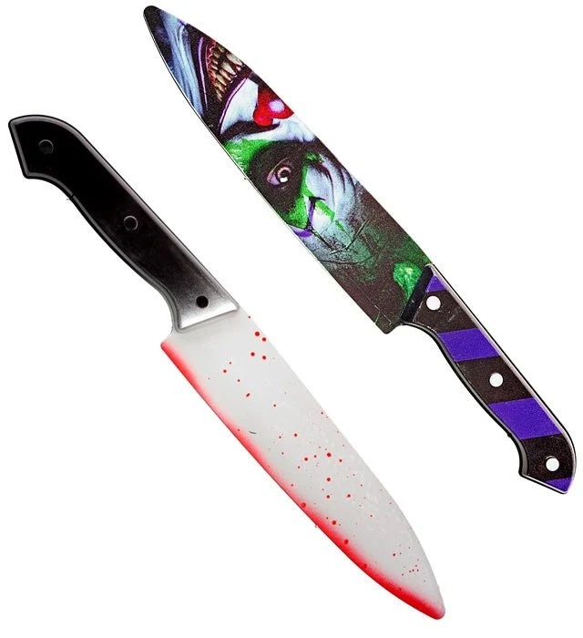 Attrappe eines Messers „Böser Clown“, 31 cm