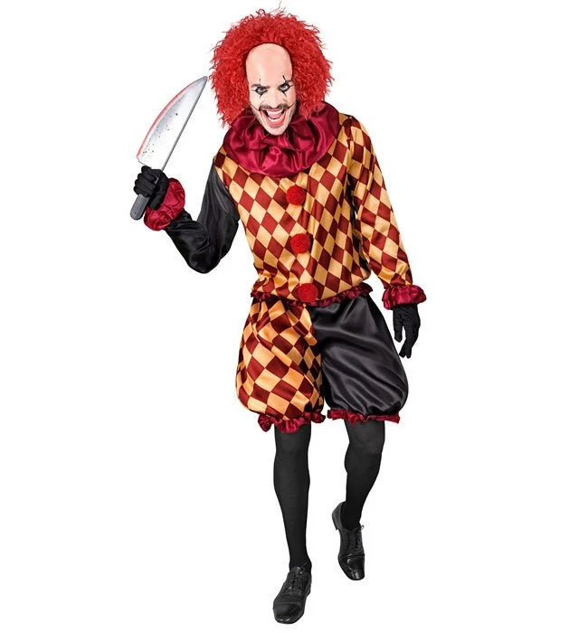 Clown-Kostüm für Herren, 3-teilig