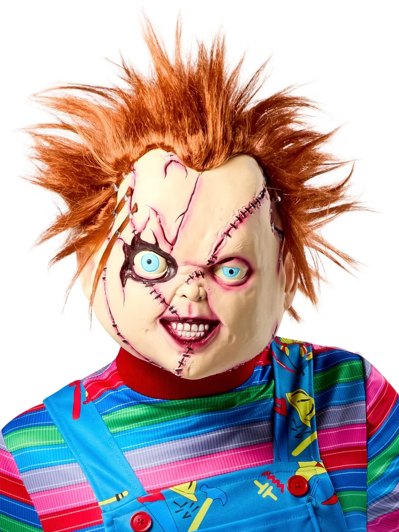 Chucky Stitched Up 3/4 Masker | Voor Volwassenen | Horror Pop Masker | One Size
