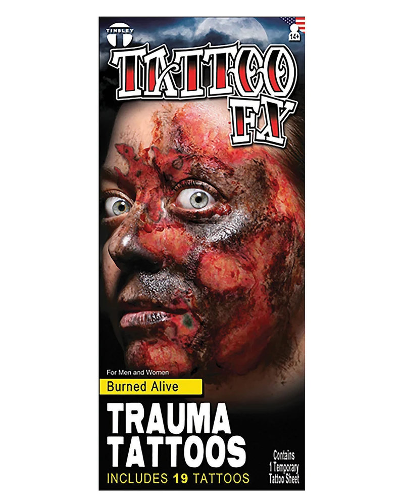 FX Brandwunden Trauma Klebetattoo