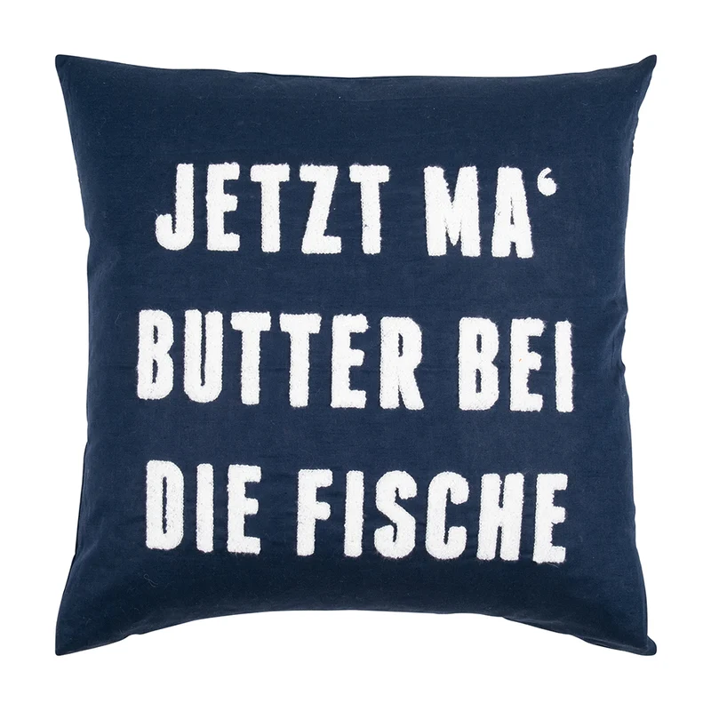 Pad Kissenhülle Butter bei die Fische Dunkelblau 45 x 45 cm