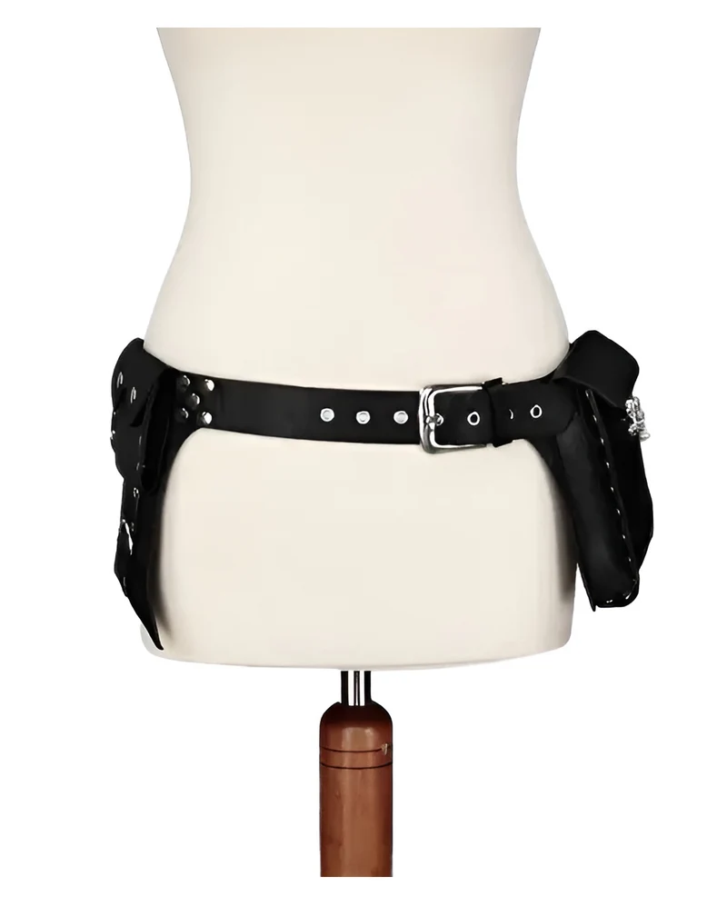 Steampunk Taschengürtel Schwarz