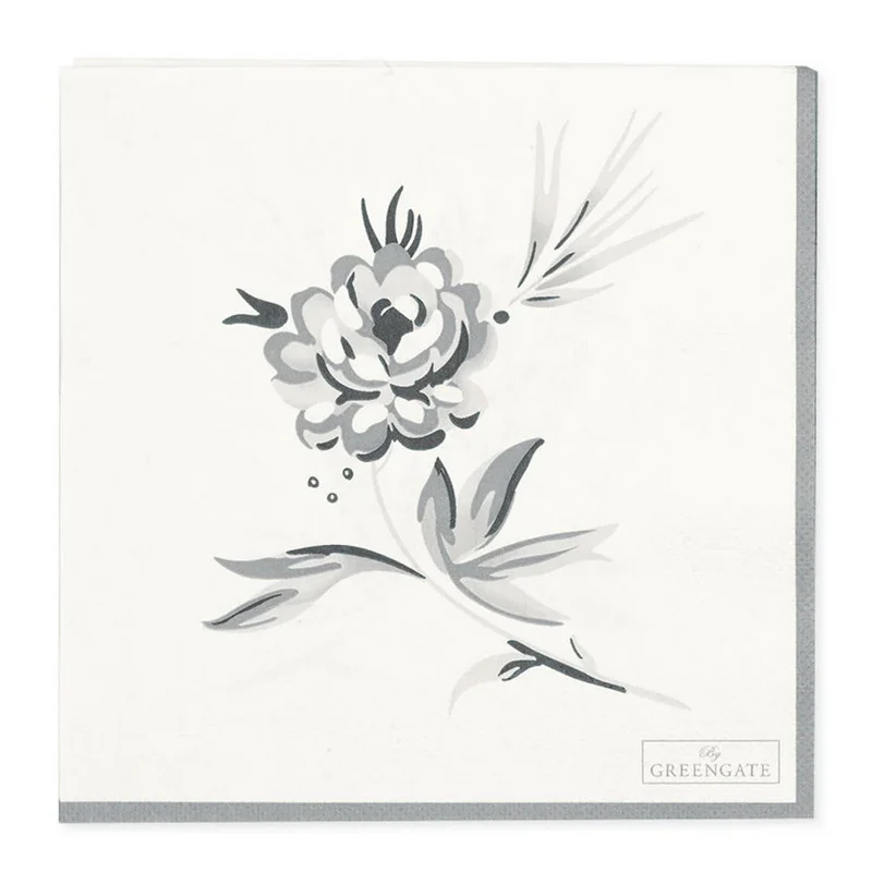 Greengate Papierserviette Auslaug weiß