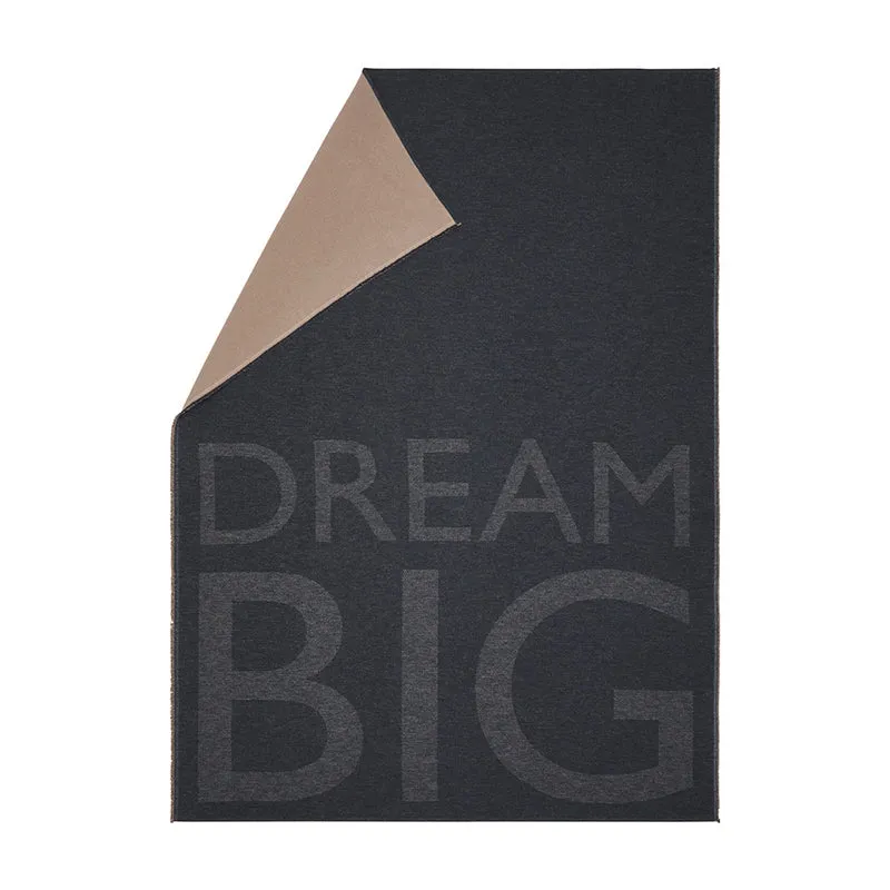Nordic Flanelldecke Dream big anthrazit