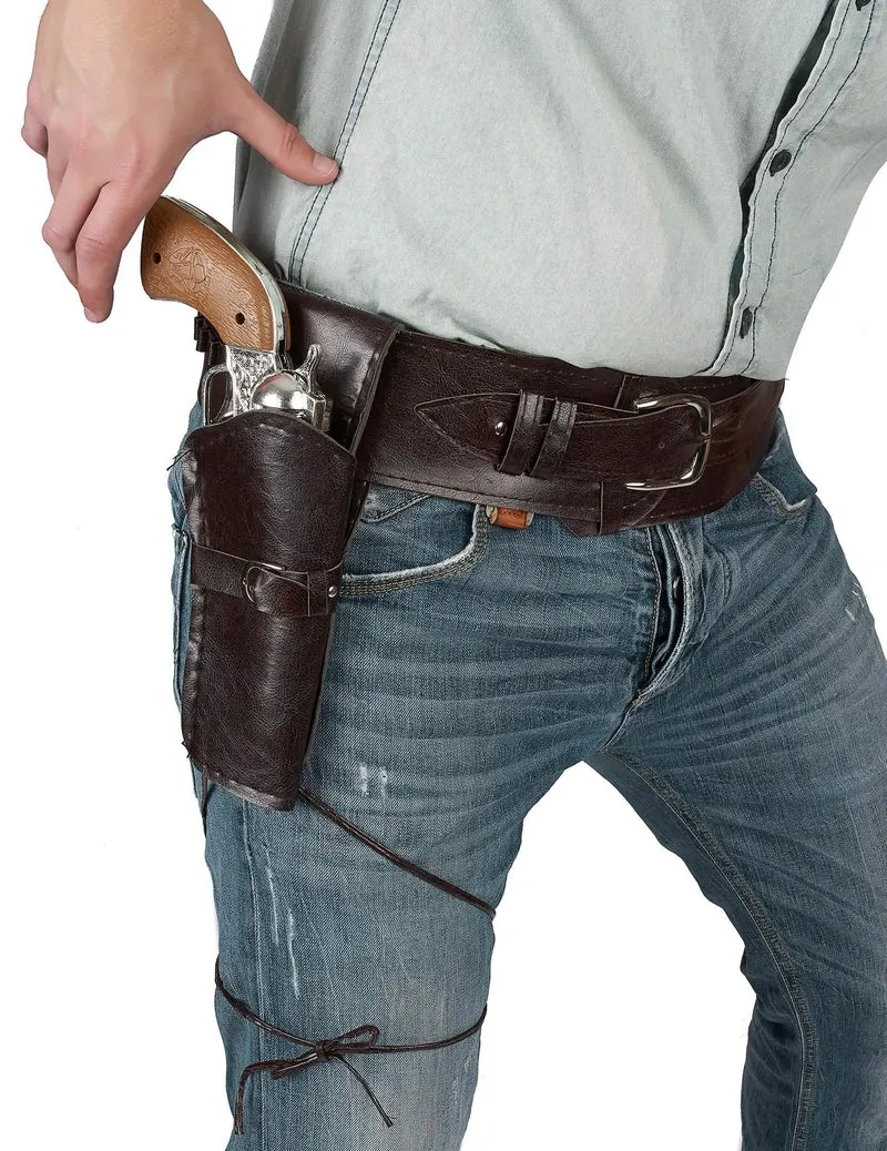 Cowboy-Gürtel mit Waffen-Etui für Erwachsene