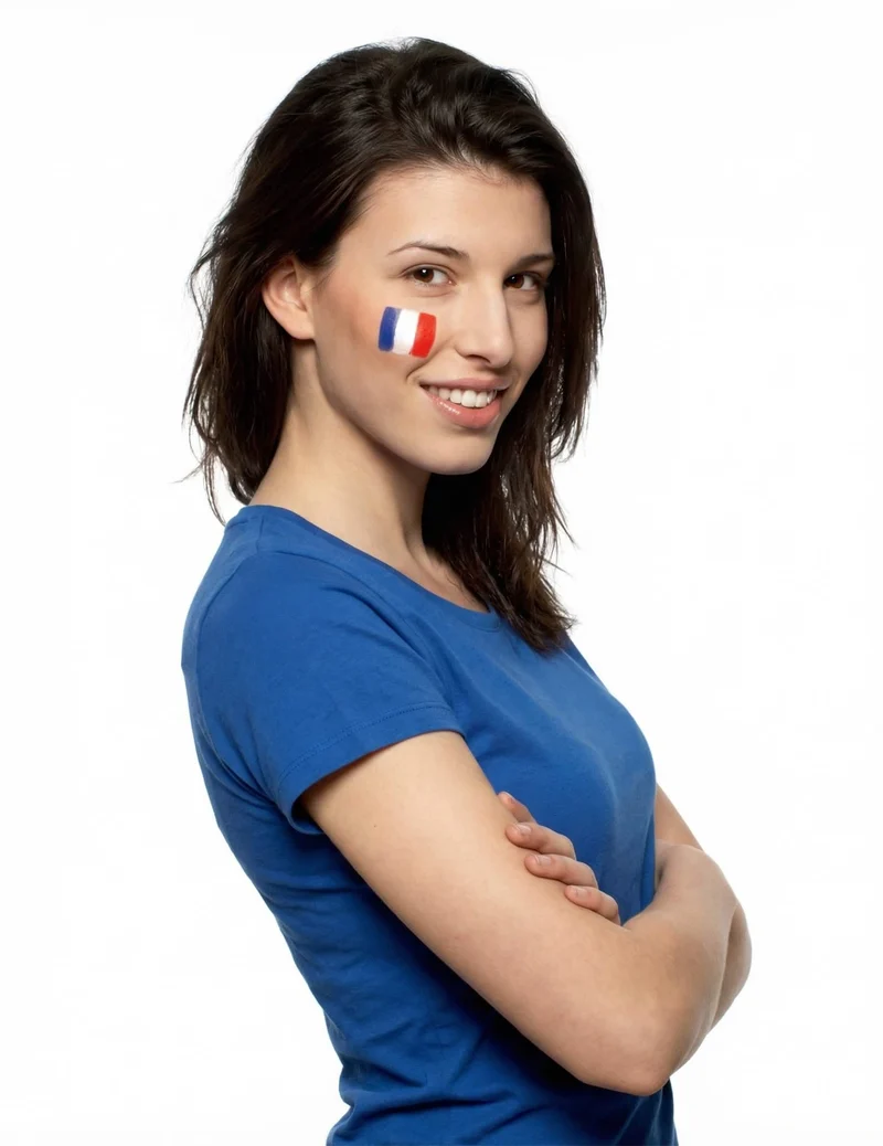 Frankreich-Fan-Schminke