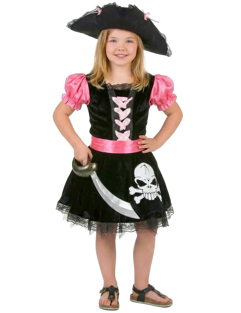 Girly Piratenkostüm für Mädchen
