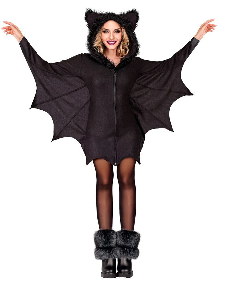 Fledermaus Kapuzenkleid