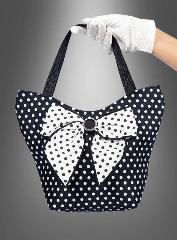 50er 60er Jahre Handtasche gepunktet