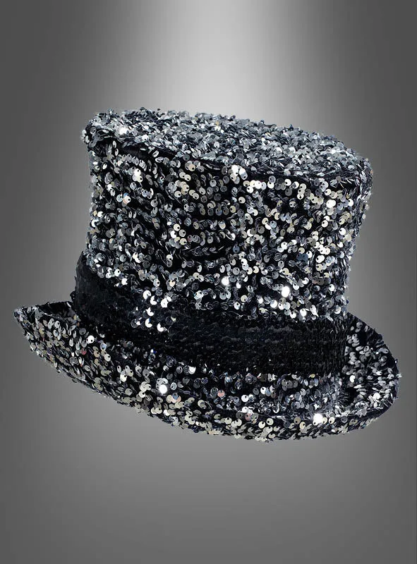 Pailletten Zylinder Deluxe gold oder silber