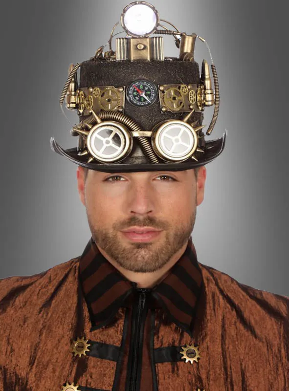 Steampunk Zylinder mit Grubenlampe