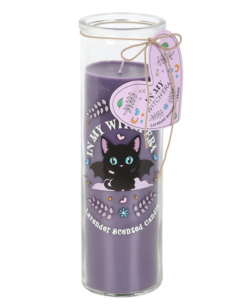 Lavenderkerze Of Whiskers & Wings mit Katzenmotiv 20cm