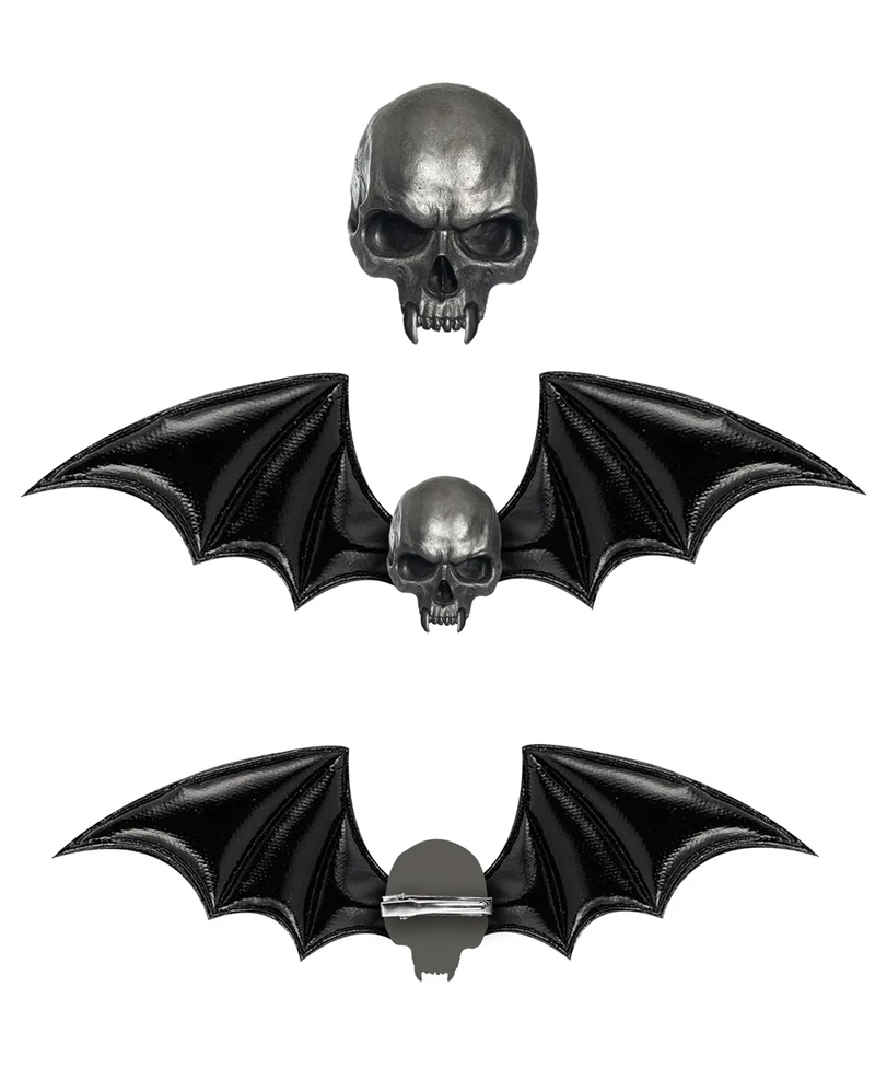 Fledermaus Totenschädel Haarschmuck