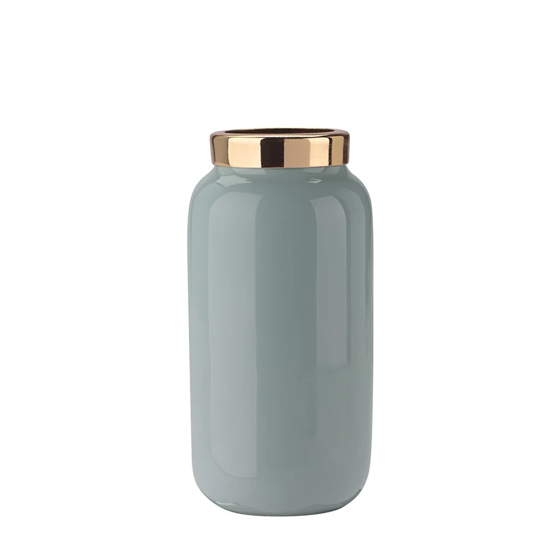 Vase Metall Pastellblau 10 cm