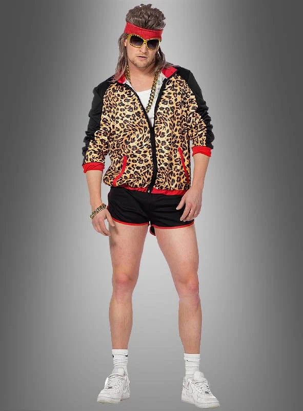 80er Leoparden Jacke mit kurzen Pants
