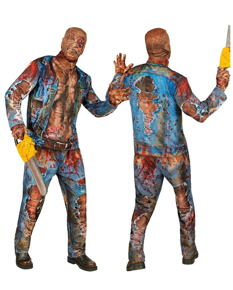 Zombie Sofortkostüm mit Maske & Handschuhe