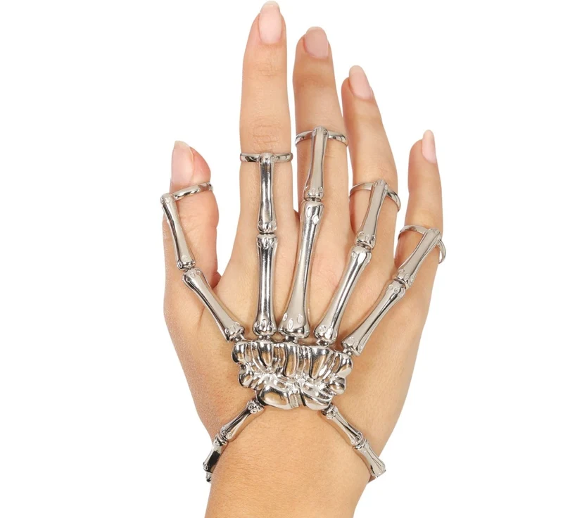Halloween Ring Silber Skelett