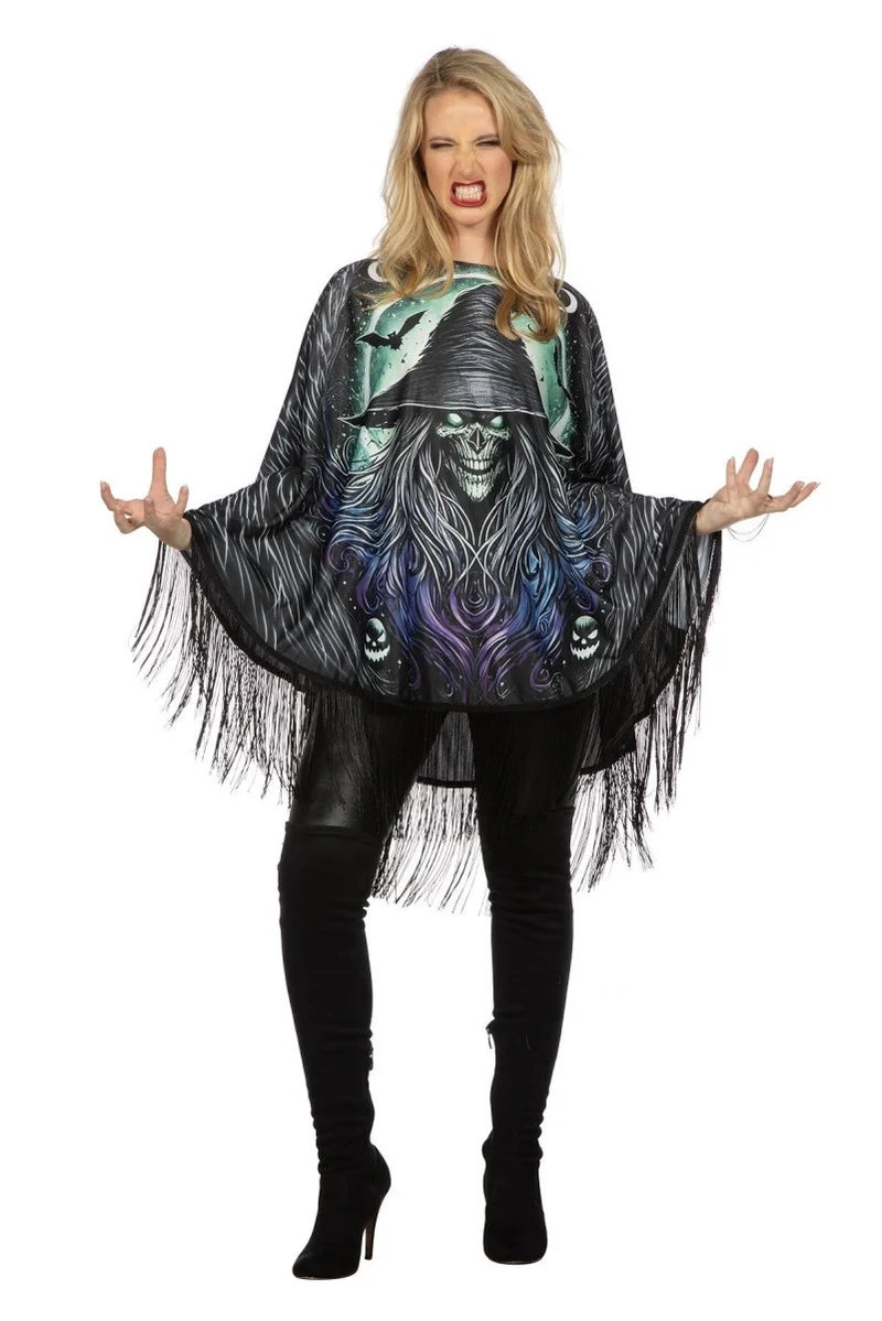 Hexe Poncho Damen