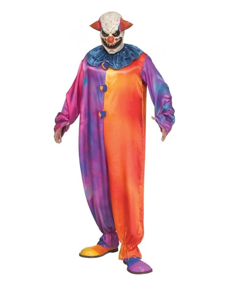Tie-DIE Killerclown Kostüm mit Maske
