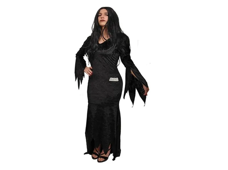 Morticia-Kostüm, schwarz