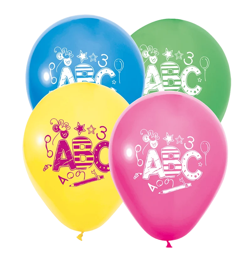 Einschulung Bunte ABC-Luftballons, 30 cm