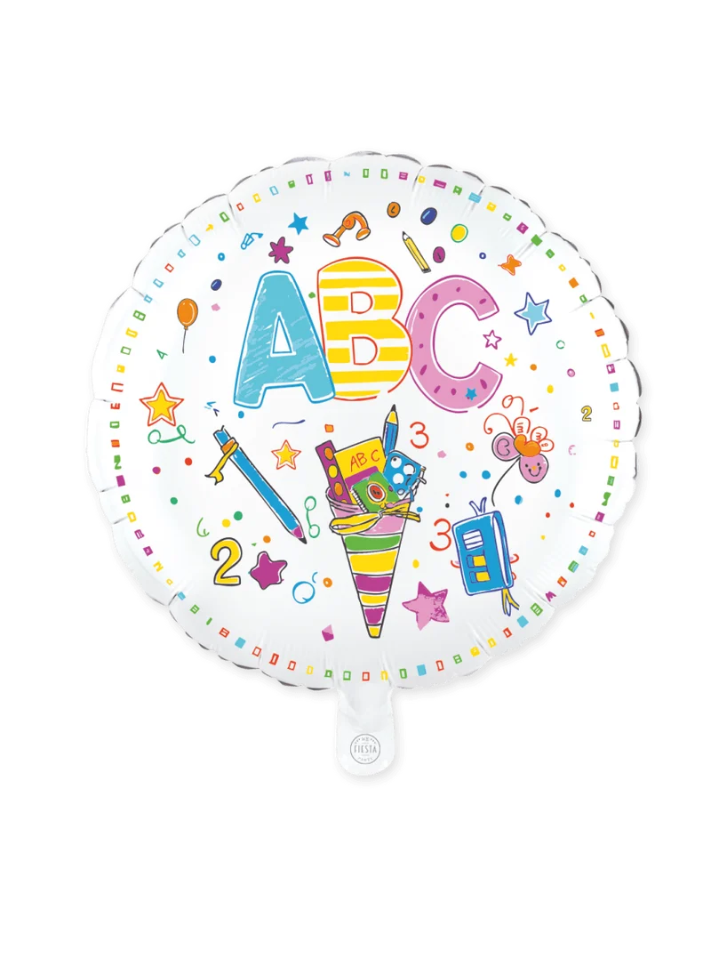 Einschulung Heliumballon „ABC“, leer, 45 cm