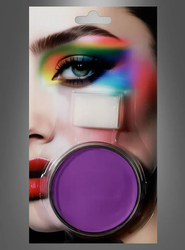 Creme Makeup lila mit Schwämmchen