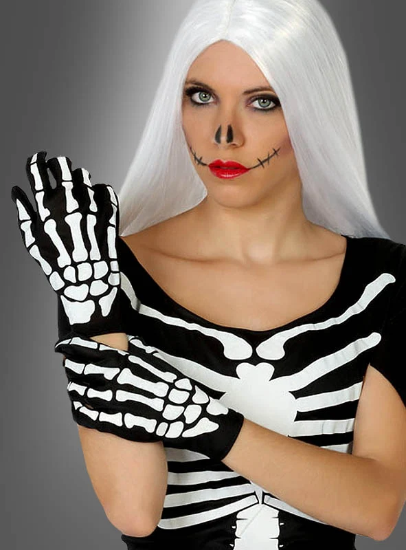 Skelett Handschuhe Damen und Herren