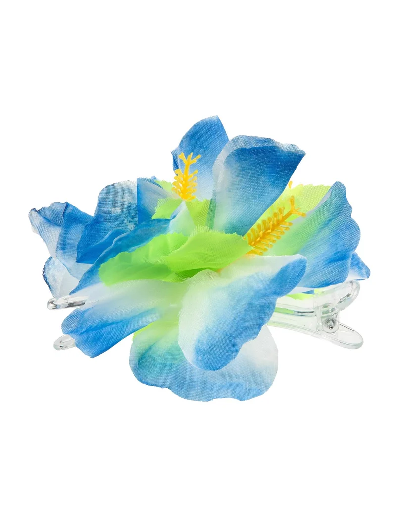 Haarklammer Hawaii mit blauen Blumen