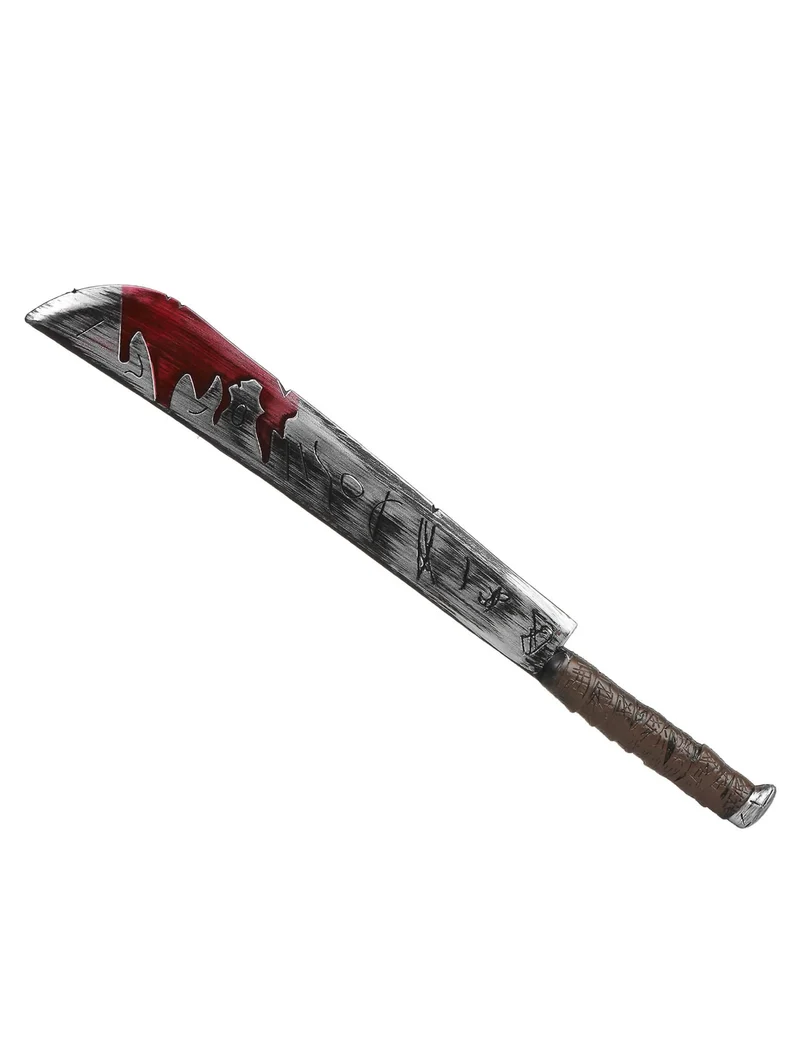Blutige Halloween Machete aus Kunststoff