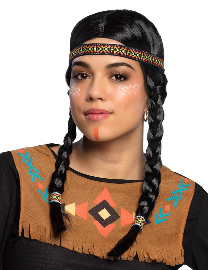 Indianerinnen Perücke für Damen
